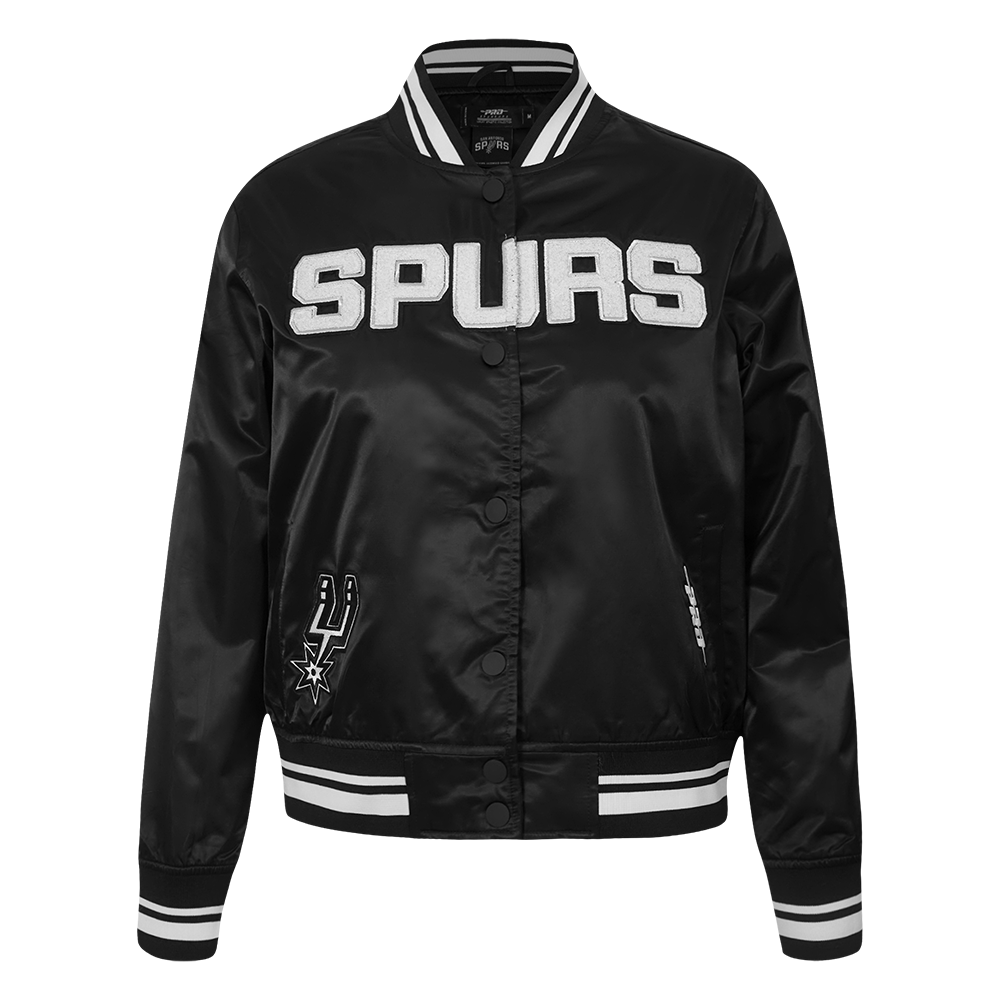 San Antonio Spurs Women's Pro Standard Satin Primary Pearl Jacket Black