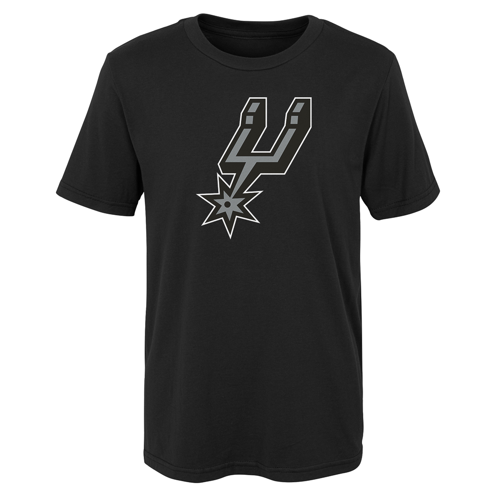 LEVELWEAR SAN ANTONIO SPURS Tシャツ ブラック San Antonio Spurs Juvy OuterStuff Primary Logo T-Shirt - Black