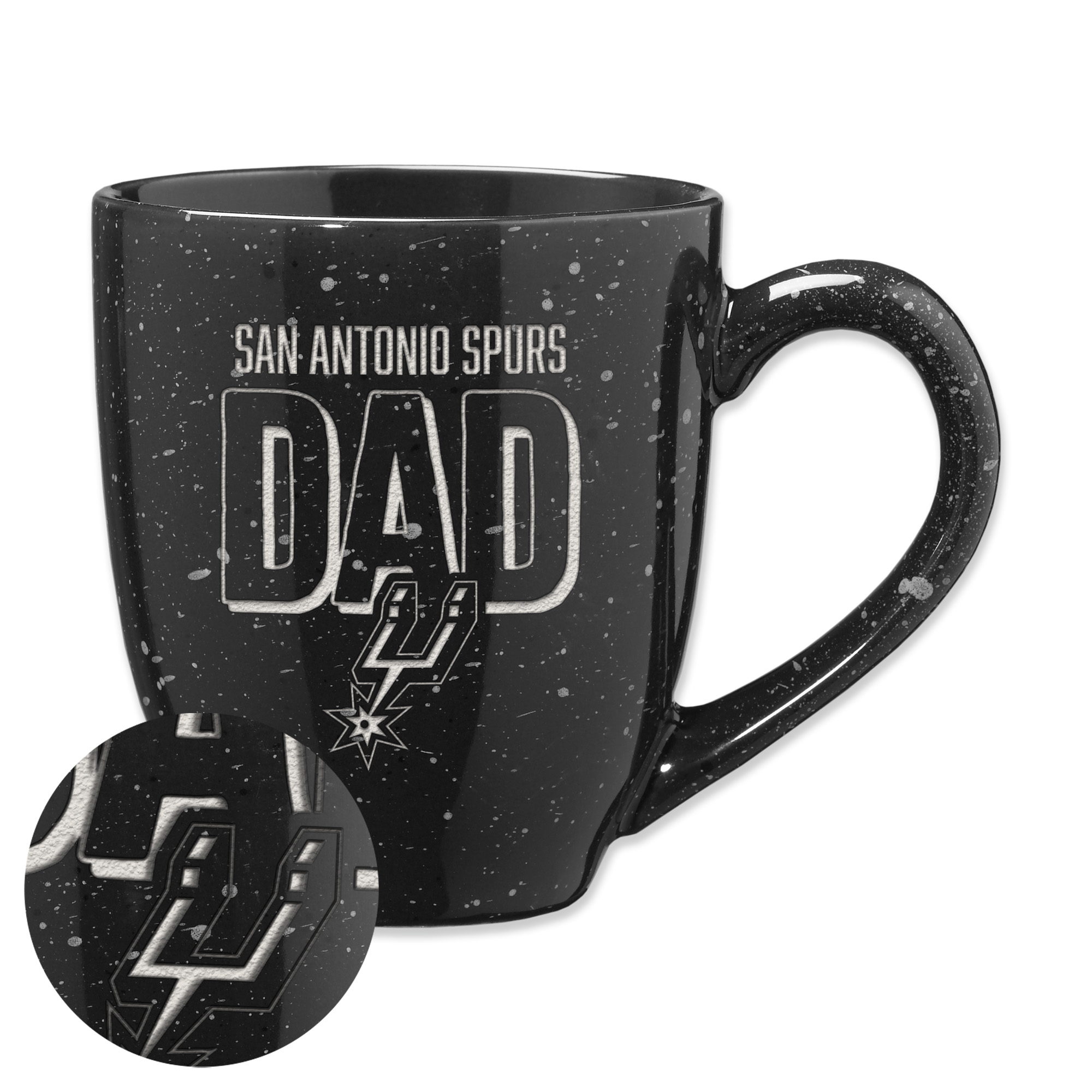 NCAA Team Color Ceramic Coffee Mug - 16oz Speckled Laser Engraved College Mug For Fans