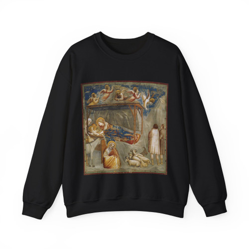 GIOTTO di Bondone - 1.Birth of Jesus (Artwork) Crewneck Sweatshirt