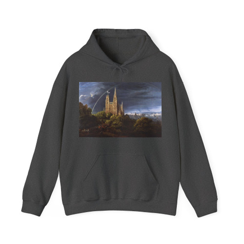 SCHINKEL, Karl Friedrich - Gothic Cathedral with Imperial Palace (Artwork) Hoodie