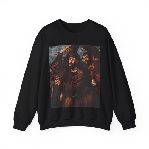 HEMESSEN, Jan Sanders van - Christ Carrying the Cross (Artwork) Crewneck Sweatshirt