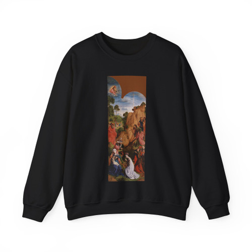 GOES, Hugo van der - Calvary Triptych (left wing) (Artwork) Crewneck Sweatshirt
