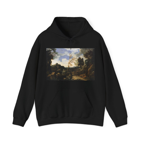 DUGHET, Gaspard - Landscape with St Jerome and the Lion (Artwork) Hoodie