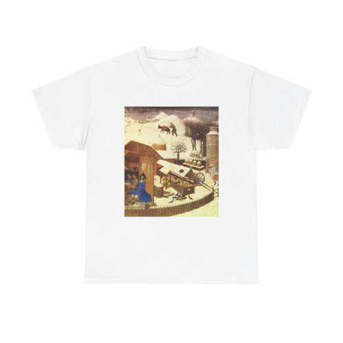 LIMBOURG brothers (Herman, Jean, Paul) - Fevrier (February), detail (Artwork) T-Shirt