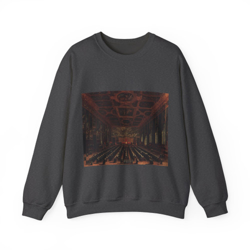 DIZIANI, Antonio - The Sala del Maggior Consiglio, Doge's Palace (Artwork) Crewneck Sweatshirt