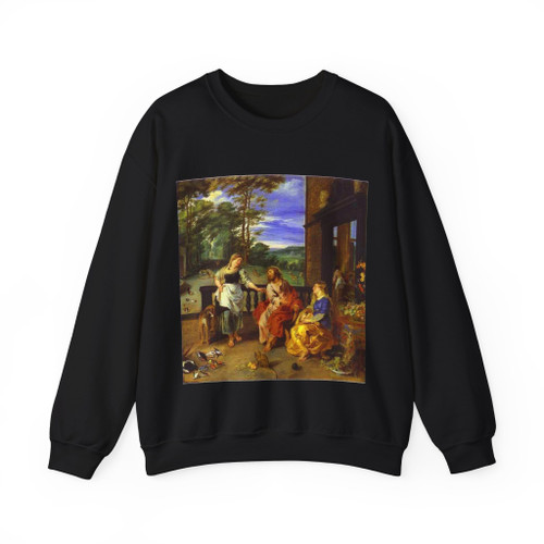 RUBENS, Peter Paul - Christ in the House of Martha and Mary (Artwork) Crewneck Sweatshirt