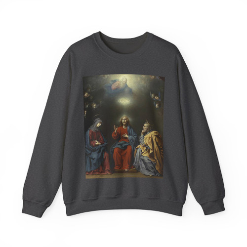 DOLCI, Carlo - The Holy Family with God the Father and the Holy Spirit (Artwork) Crewneck Sweatshirt