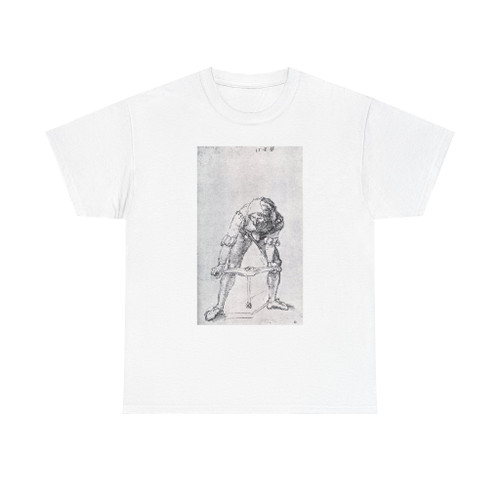 DURER, Albrecht - Young Man Leaning Forward and Working With a Large Drill (Artwork) T-Shirt