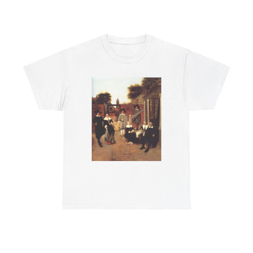 HOOCH, Pieter de - Portrait of a Family in a Courtyard in Delft (Artwork) T-Shirt