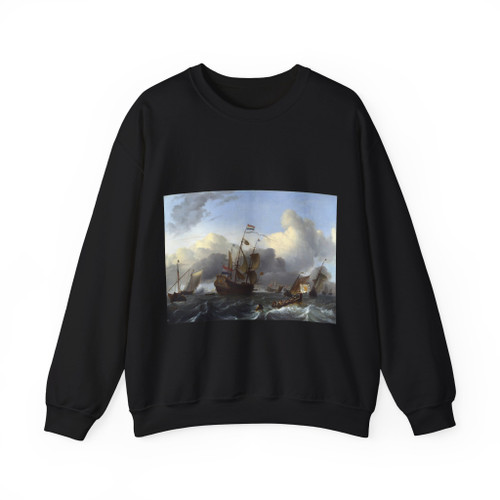BACKHUYSEN, Ludolf - The Eendracht and a Fleet of Dutch Men-of-war (Artwork) Crewneck Sweatshirt
