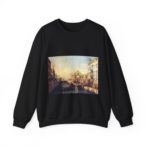 BELLOTTO, Bernardo - Italy - Rio dei Mendicanti with the Scuola di San Marco (Artwork) Crewneck Sweatshirt