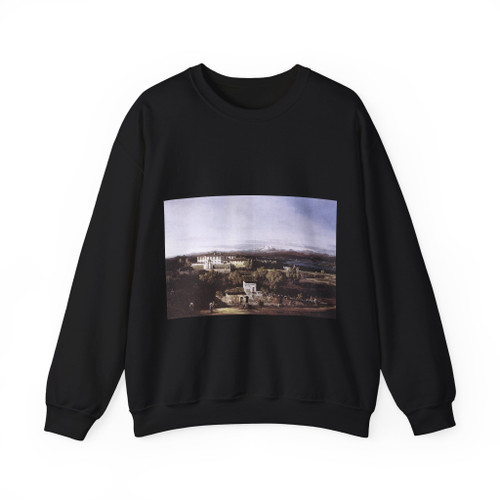 BELLOTTO, Bernardo - Italy - View of the Villa Cagnola at Gazzada near Varese (Artwork) Crewneck Sweatshirt