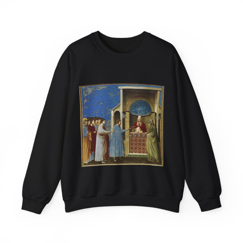 GIOTTO di Bondone - 3. The Bringing of the Rods to the Temple (Artwork) Crewneck Sweatshirt