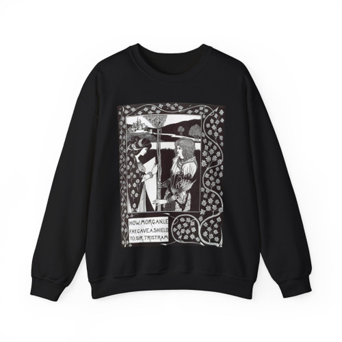 BEARDSLEY, Aubrey - How Morgan Le Fay Gave a Shield to Sir Tristram (Artwork) Crewneck Sweatshirt
