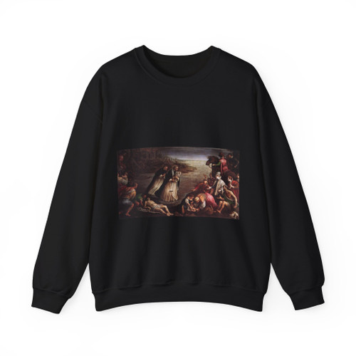 BASSANO, Leandro - St Giacinto Walking on the Water of the River Dnieper (Artwork) Crewneck Sweatshirt