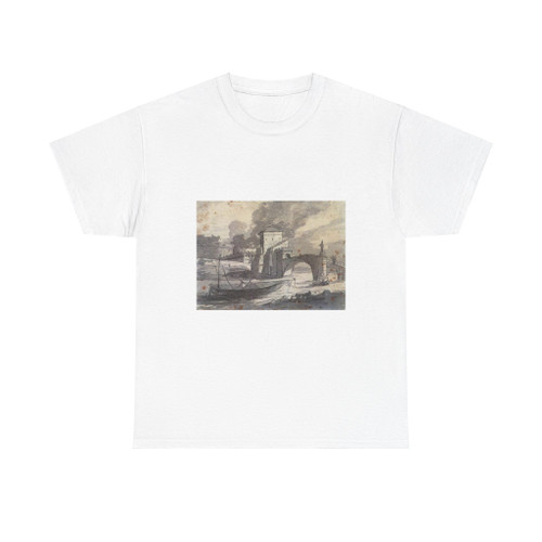 DAVID,Jacques-Louis - View of the Tiber and Castel St Angelo (Artwork) T-Shirt