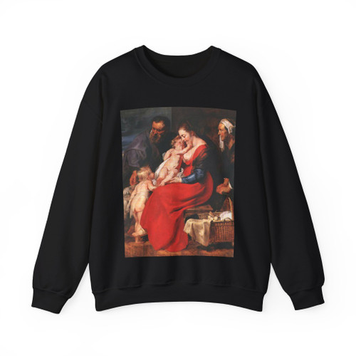 RUBENS, Peter Paul - The Holy Family with Saints Elizabeth and John the Baptist (Artwork) Crewneck Sweatshirt
