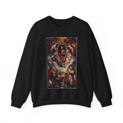 RUBENS, Peter Paul - Virgin and Child Adored By Angels (Artwork) Crewneck Sweatshirt