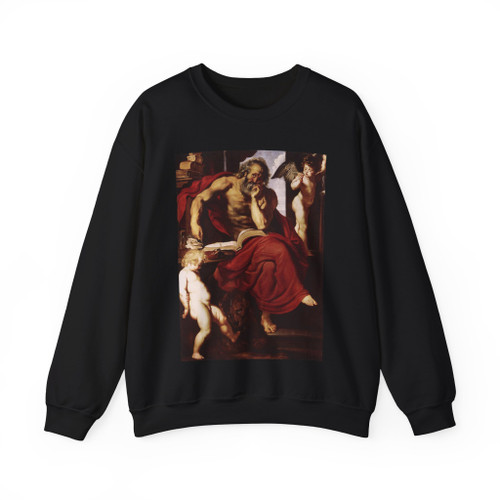 RUBENS, Peter Paul - St Jerome in His Hermitage (Artwork) Crewneck Sweatshirt