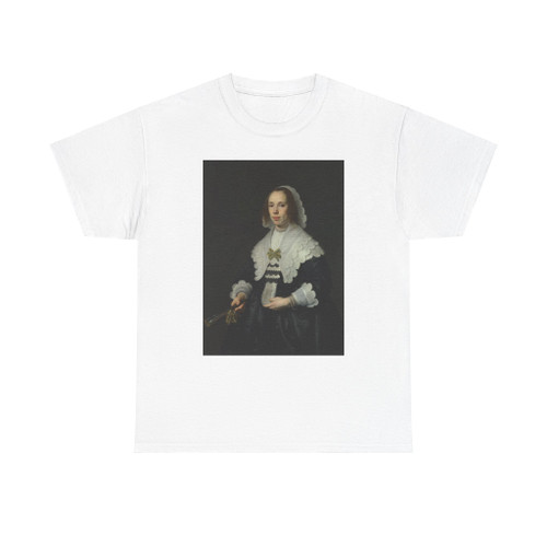 HELST, Bartholomeus van der - Portrait of a Lady in Black Satin with a Fan (Artwork) T-Shirt