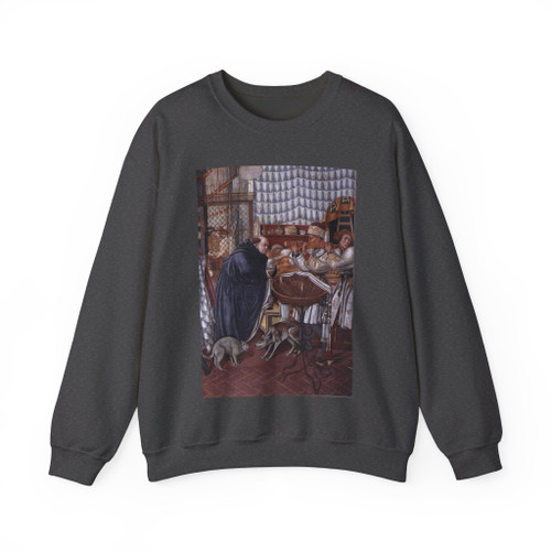 DOMENICO di Bartolo (ca. 1400, Asciano - ca. 1447, Siena) - Care of the Sick (detail) (Artwork) Crewneck Sweatshirt
