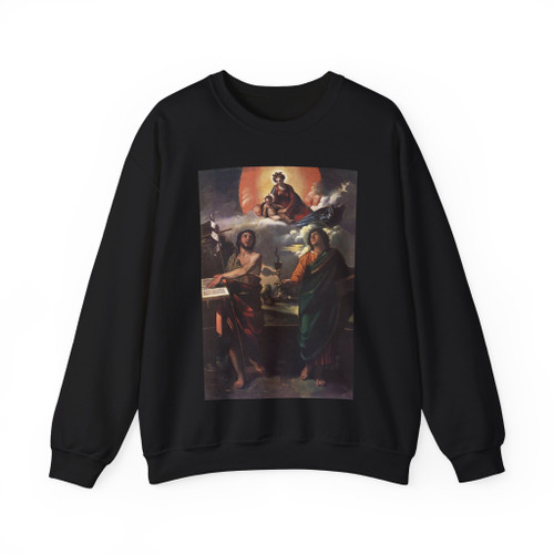 DOSSI, Dosso - The Virgin Appearing to Sts John the Baptist and John the Evangelist (Artwork) Crewneck Sweatshirt