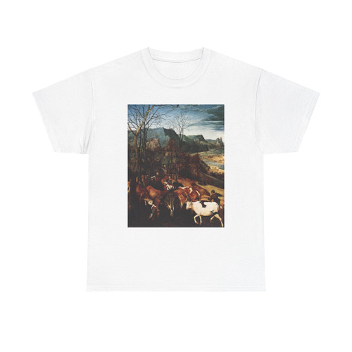 BRUEGEL, Pieter the Elder - 07.Months Series - The Return of the Herd (detail) (Artwork) T-Shirt