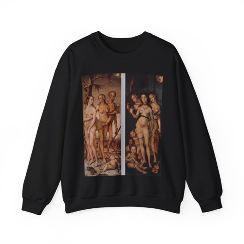 BALDUNG GRIEN, Hans - allegory -Three Ages of Man and Three Graces (Artwork) Crewneck Sweatshirt