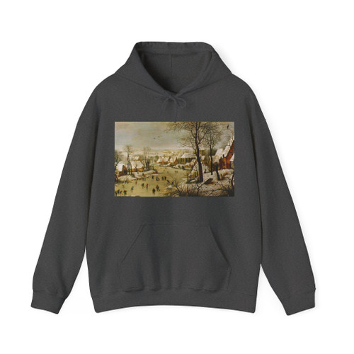 BRUEGEL, Pieter the Elder - 01 - Winter Landscape with Skaters and Bird Trap (Artwork) Hoodie
