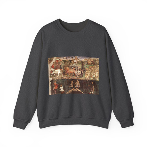 COSSA, Francesco del - Schifanoia -April and May- Triumph of Apollo (detail) (Artwork) Crewneck Sweatshirt