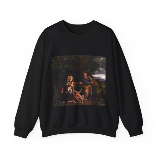 DOSSI, Battista - Holy Family with the Young St John the Baptist (Artwork) Crewneck Sweatshirt
