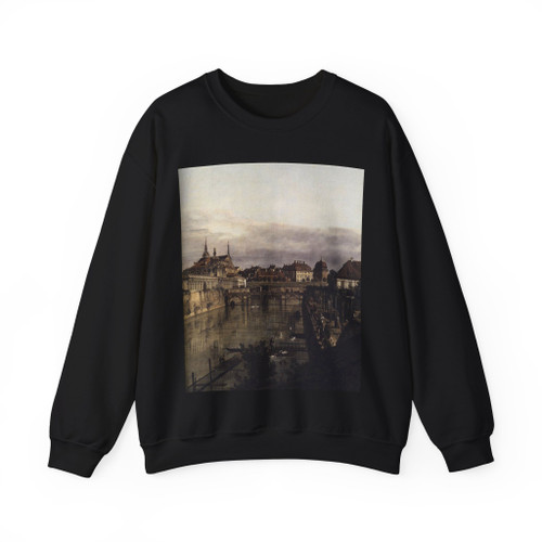 BELLOTTO, Bernardo - Dresden - The Moat of the Zwinger in Dresden (detail) (Artwork) Crewneck Sweatshirt
