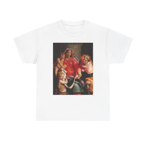 DANIELE da Volterra - Madonna with Child, Sts Giovannino and Barbara (Artwork) T-Shirt