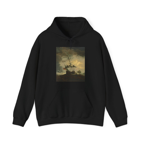 VELDE, Willem van de, the Younger - Small English Ship Dismasted in a Gale (Artwork) Hoodie
