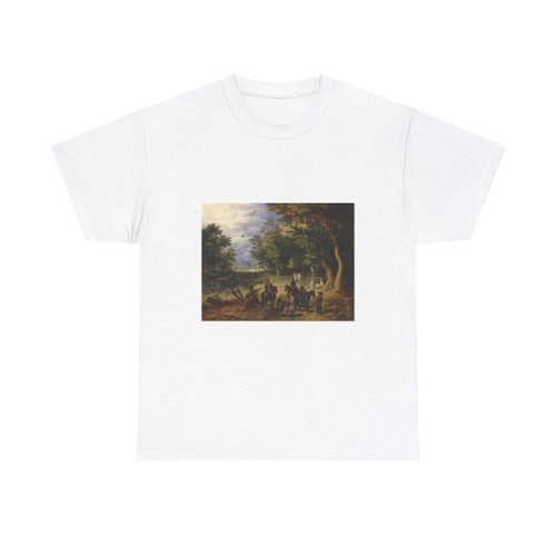 BRUEGHEL, Jan the Elder - 1 - Guards in a Forest Clearing (Artwork) T-Shirt