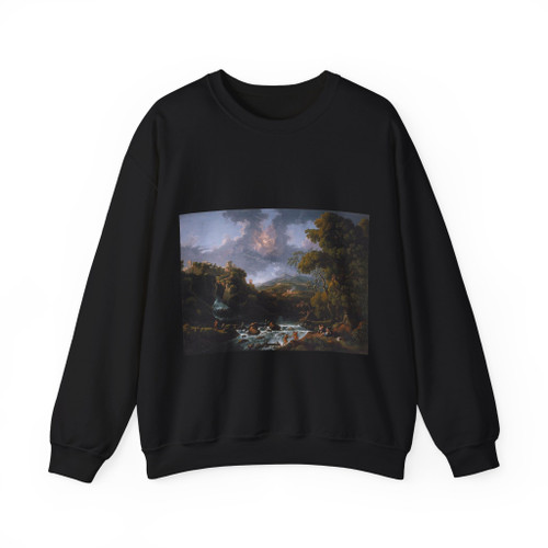 BLOEMEN, Jan Frans van - A Scene in the Roman Campagna (Artwork) Crewneck Sweatshirt