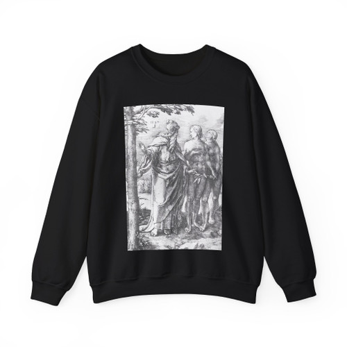 LEYDEN, Lucas van - Adam and Eve (Expulsion from the Paradise) (Artwork) Crewneck Sweatshirt
