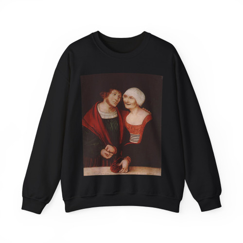 CRANACH, Lucas the Elder - Amorous Old Woman and Young Man (Artwork) Crewneck Sweatshirt