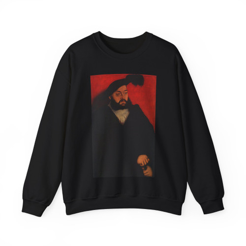CRANACH, Lucas the Younger - Portrait of Johannes Cuspinian d1 (5) (Artwork) Crewneck Sweatshirt