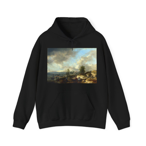 WOUWERMAN, Philips - A Dune Landscape with a River and Many Figures (Artwork) Hoodie