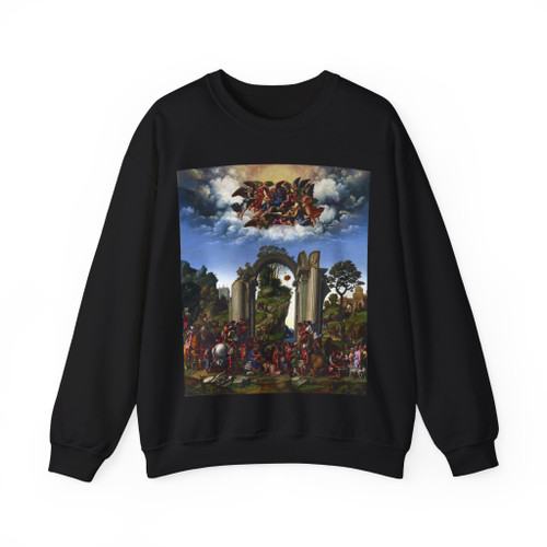 GIROLAMO da Treviso the Younger - The Adoration of the Kings (Artwork) Crewneck Sweatshirt