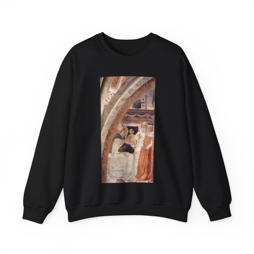 GOZZOLLI, Benozzo - Conversion of the Heretic (scene 15, east wall) (Artwork) Crewneck Sweatshirt
