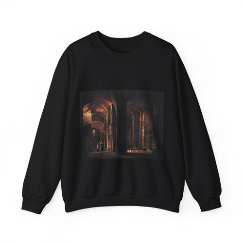 GRANET, Francois-Marius - Crypt of San Martino ai Monti, Rome (Artwork) Crewneck Sweatshirt