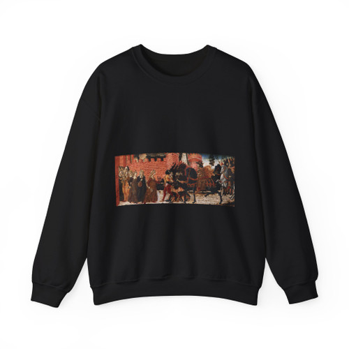 BENVENUTO di Giovanni - The Meeting of Jephthah and his Daughter (Artwork) Crewneck Sweatshirt
