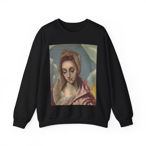 GRECO, El -1601-1605- Holy Family with St Anne (detail) (Artwork) Crewneck Sweatshirt