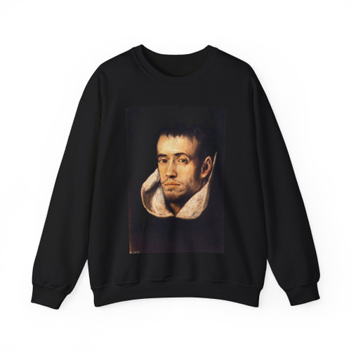 GRECO, El -1606-1610- Portrait of Dominican (or Trinitarian) Friar (Artwork) Crewneck Sweatshirt