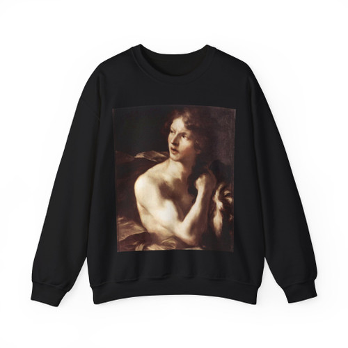 BERNINI, Gian Lorenzo -portrait- David with the Head of Goliath (Artwork) Crewneck Sweatshirt
