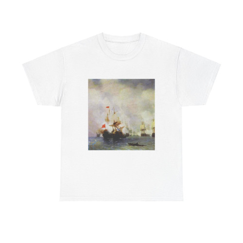 AIVAZOVSKY, Ivan Konstantinovich - The Battle in the Chios Channel (Artwork) T-Shirt