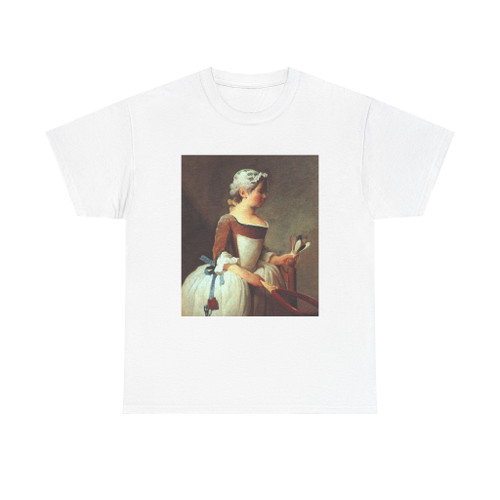 CHARDIN, Jean-Baptiste-Simeon - Girl with Racket and Shuttlecock (Artwork) T-Shirt
